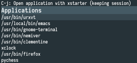 Emacs interface for xstarter